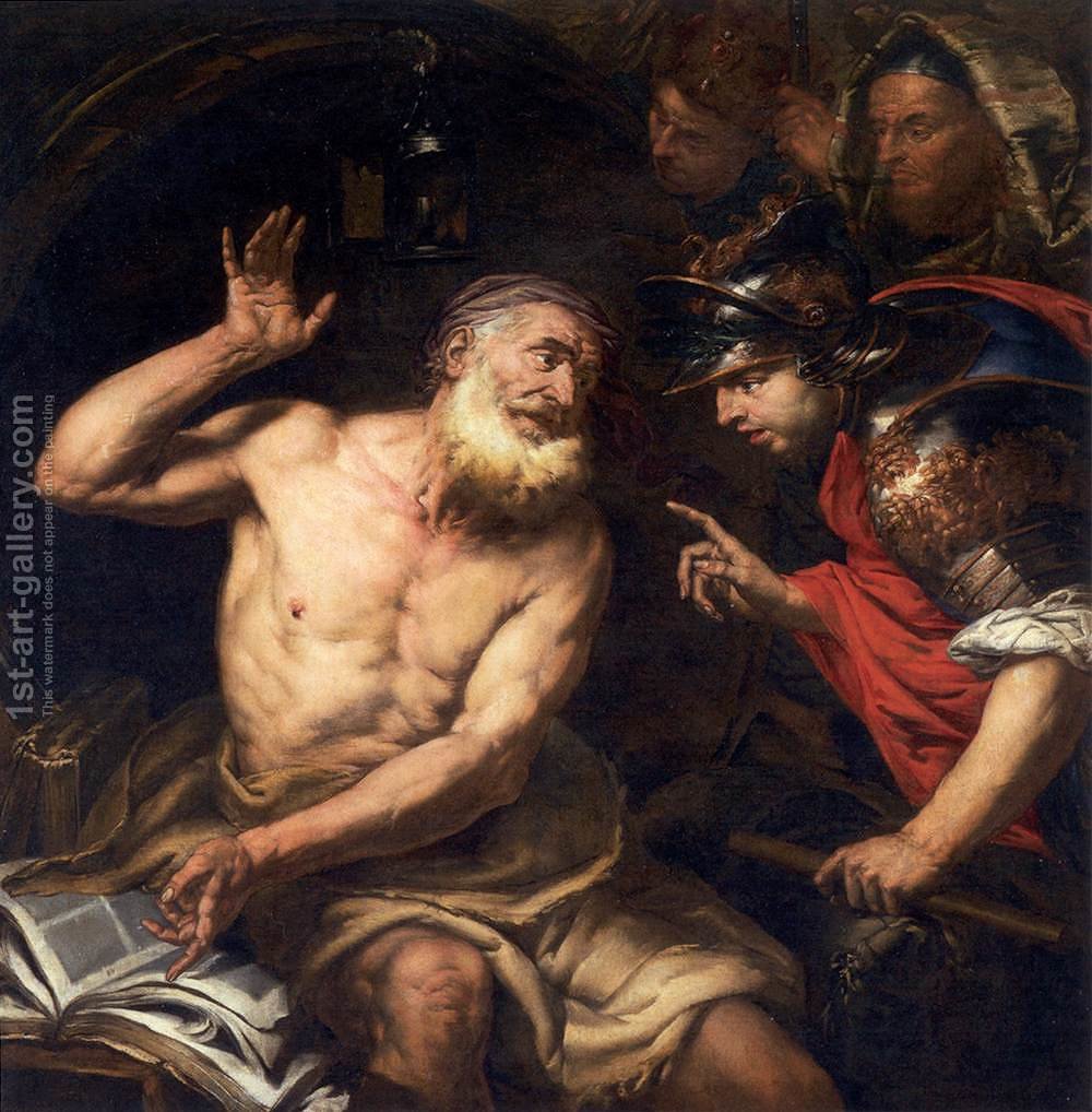 1000x1018 Diogenes And Alexander C 1650 Giovanni Battista Langetti - Diogenes Painting