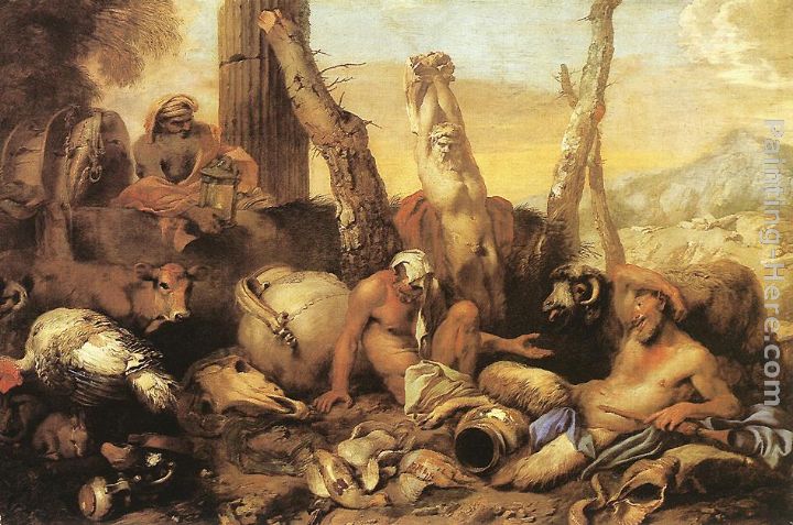 720x477 Giovanni Benedetto Castiglione The Fable Of Diogenes Painting - Diogenes Painting