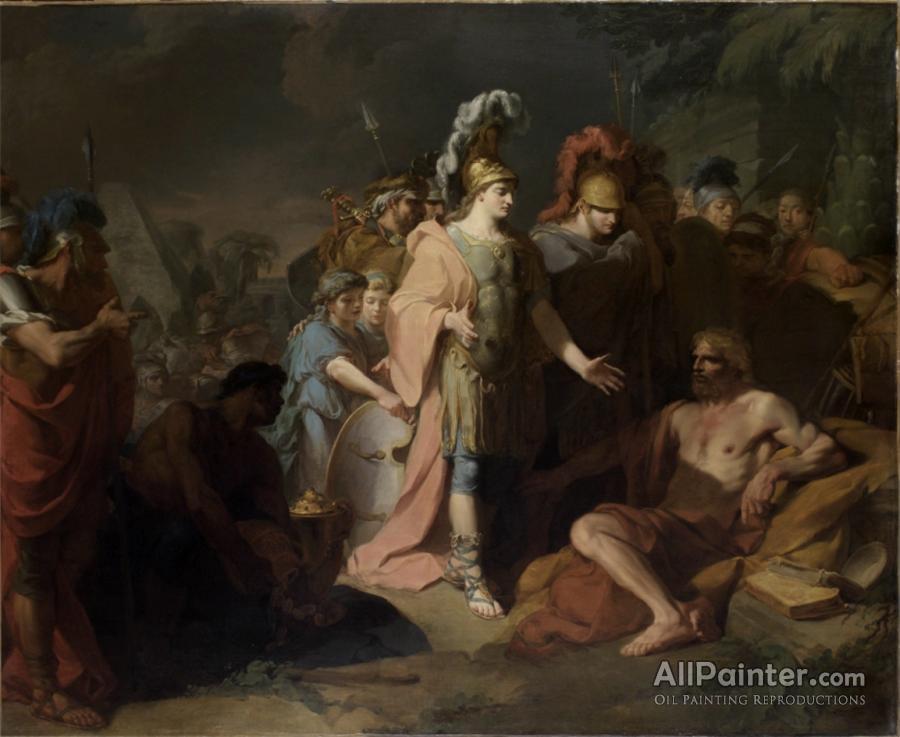 900x737 Jean Baptiste Regnault Alexander And Diogenes Oil Painting - Diogenes Painting