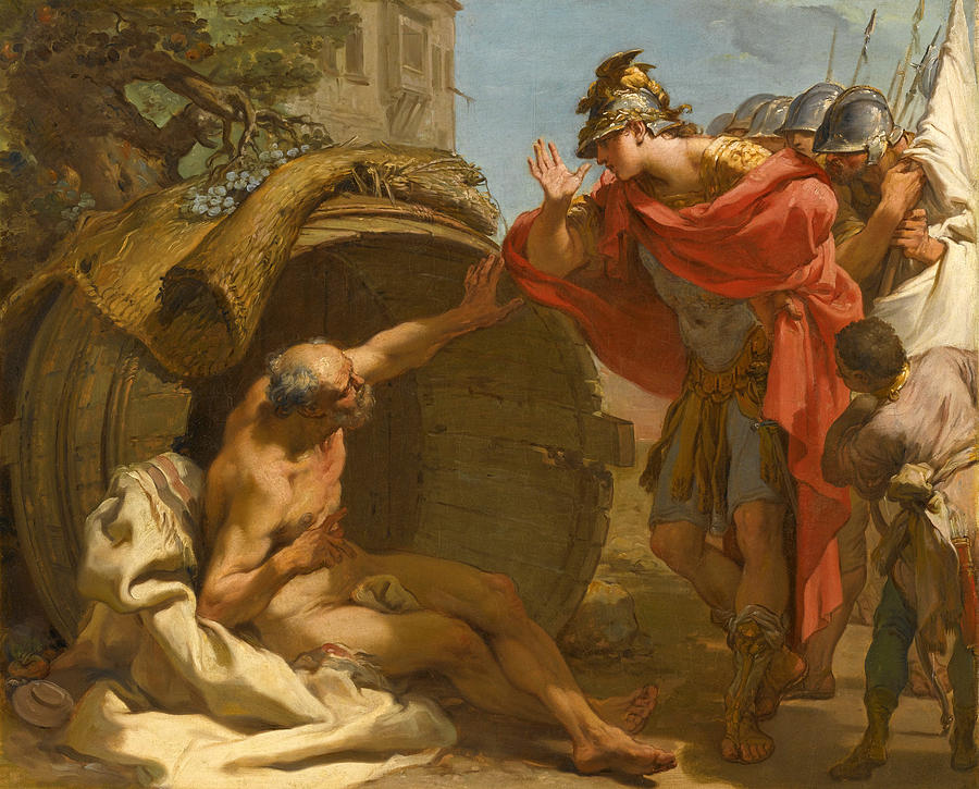 900x725 Alexander And Diogenes Painting By Gaetano Gandolfi - Diogenes Painting