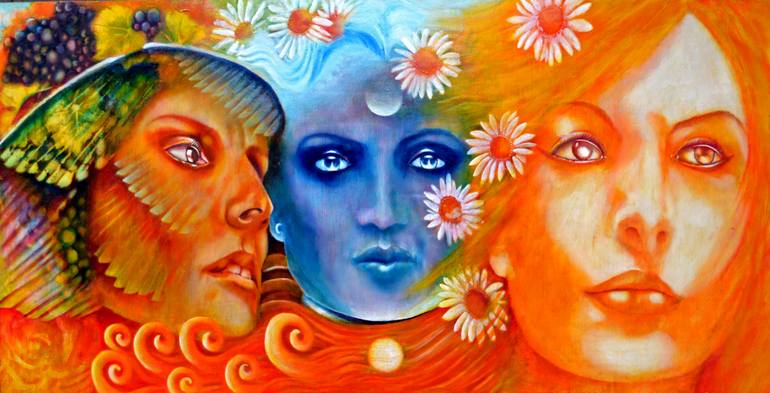 770x393 Saatchi Art A Dreaming Spirit Brings Her Dionysus Painting By - Dionysus Painting