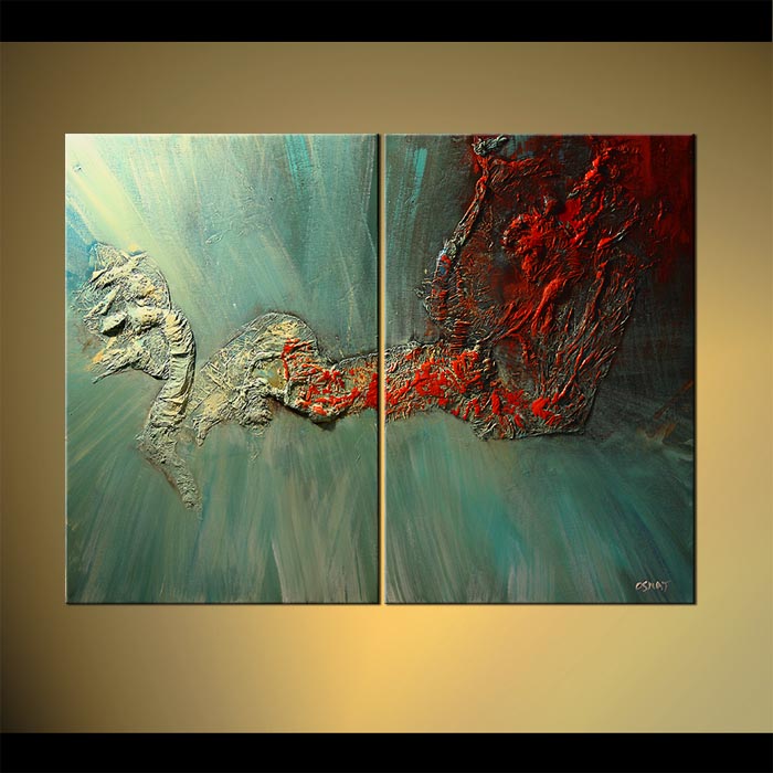 700x700 Painting - Diptych Painting