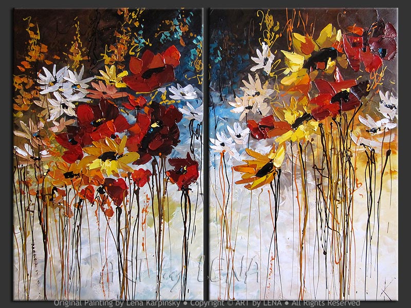 800x600 Semiramis Diptych Art By Lena - Diptych Painting