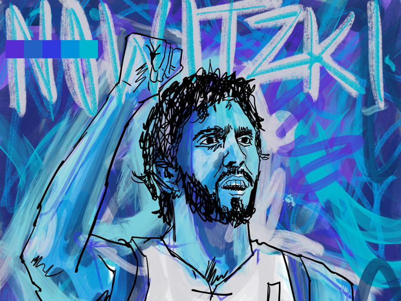 800x600 Nba All Star Series Dirk Nowitzki By Edgar Garcia - Dirk Nowitzki Painting