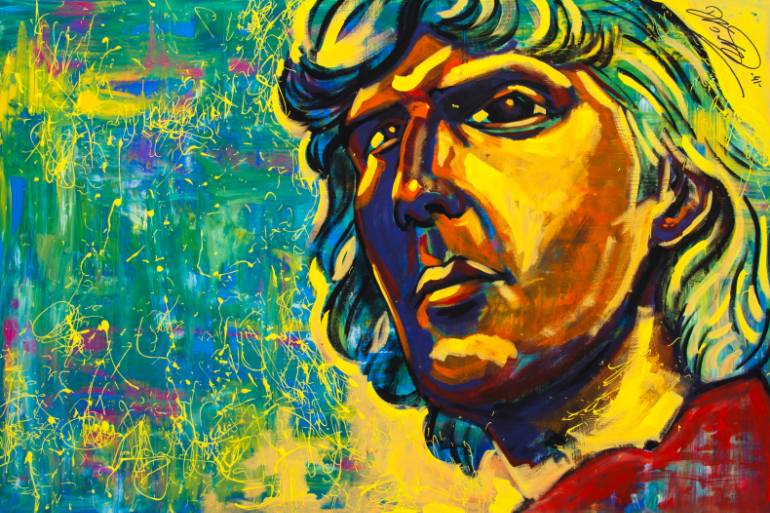 770x513 Saatchi Art Dirk Nowitzki Painting By Phil Splash - Dirk Nowitzki Painting