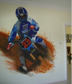236x277 Crashing Dirt Bike - Dirt Bike Painting
