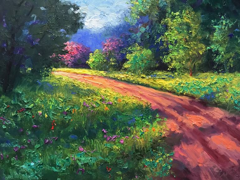 770x578 Saatchi Art Kemper County Dirt Road Painting By Greg Cartmell - Dirt Road Painting