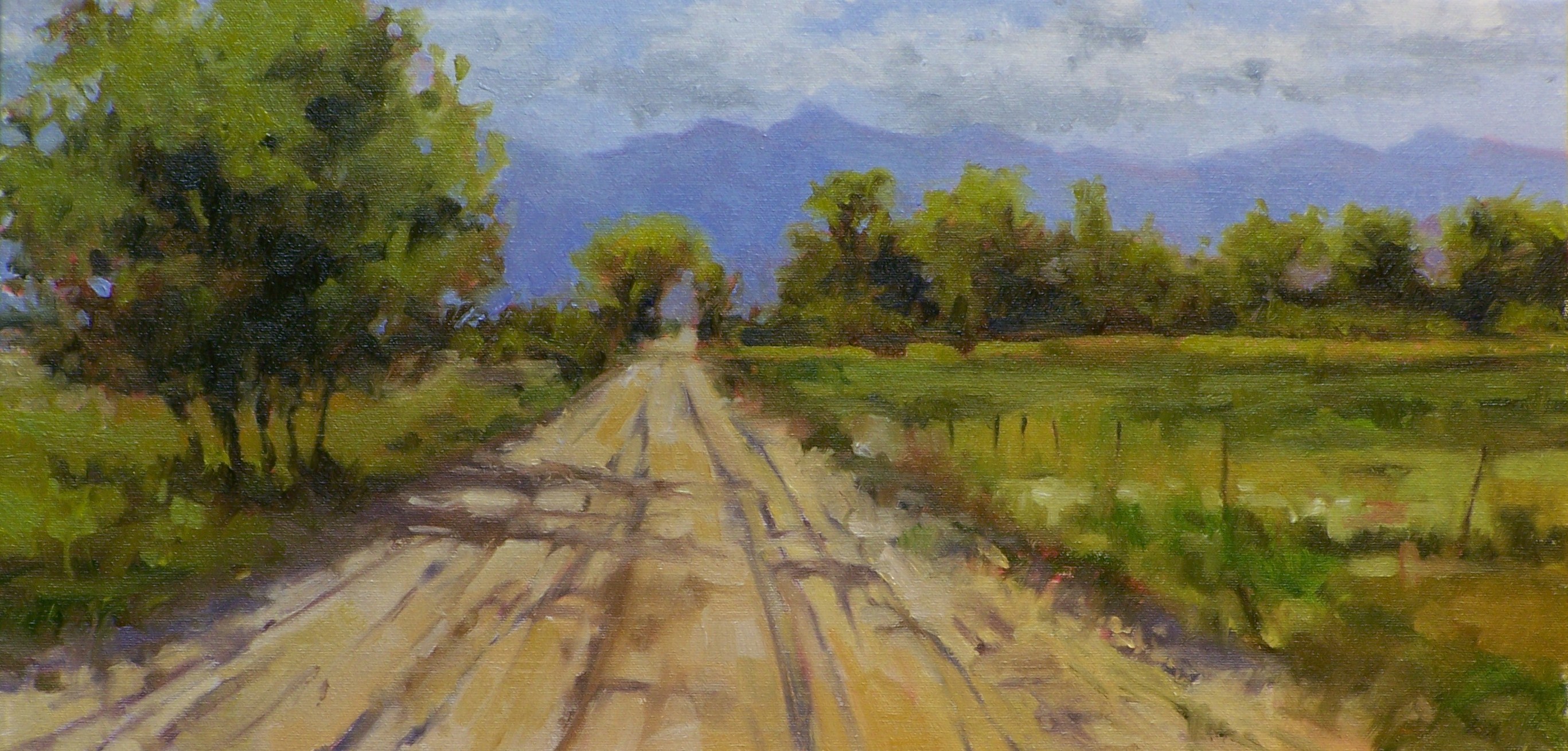 2734x1309 Why Did The People Cross The Road Eldon Warren - Dirt Road Painting