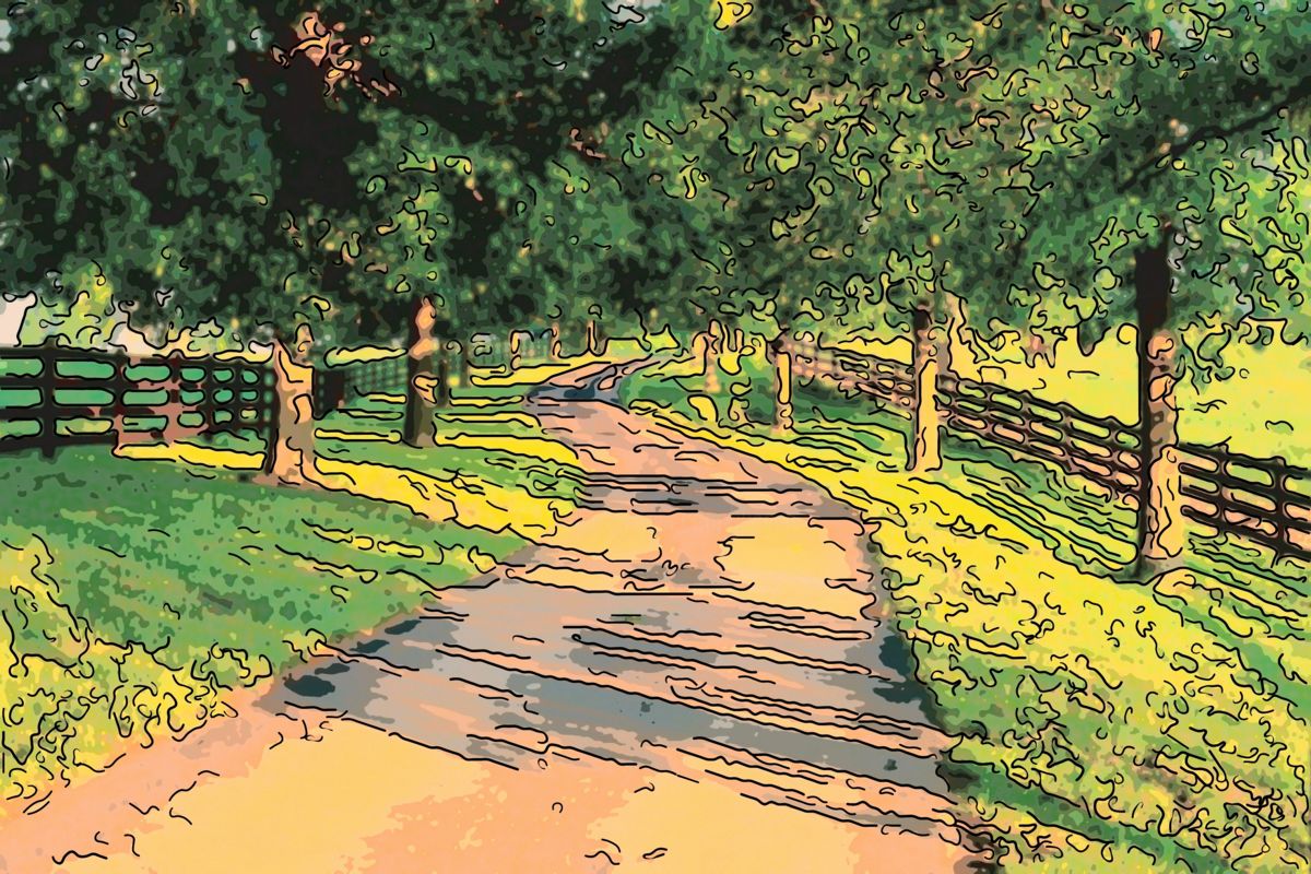 1200x800 Country Road (Jack Cash Jr) - Dirt Road Painting