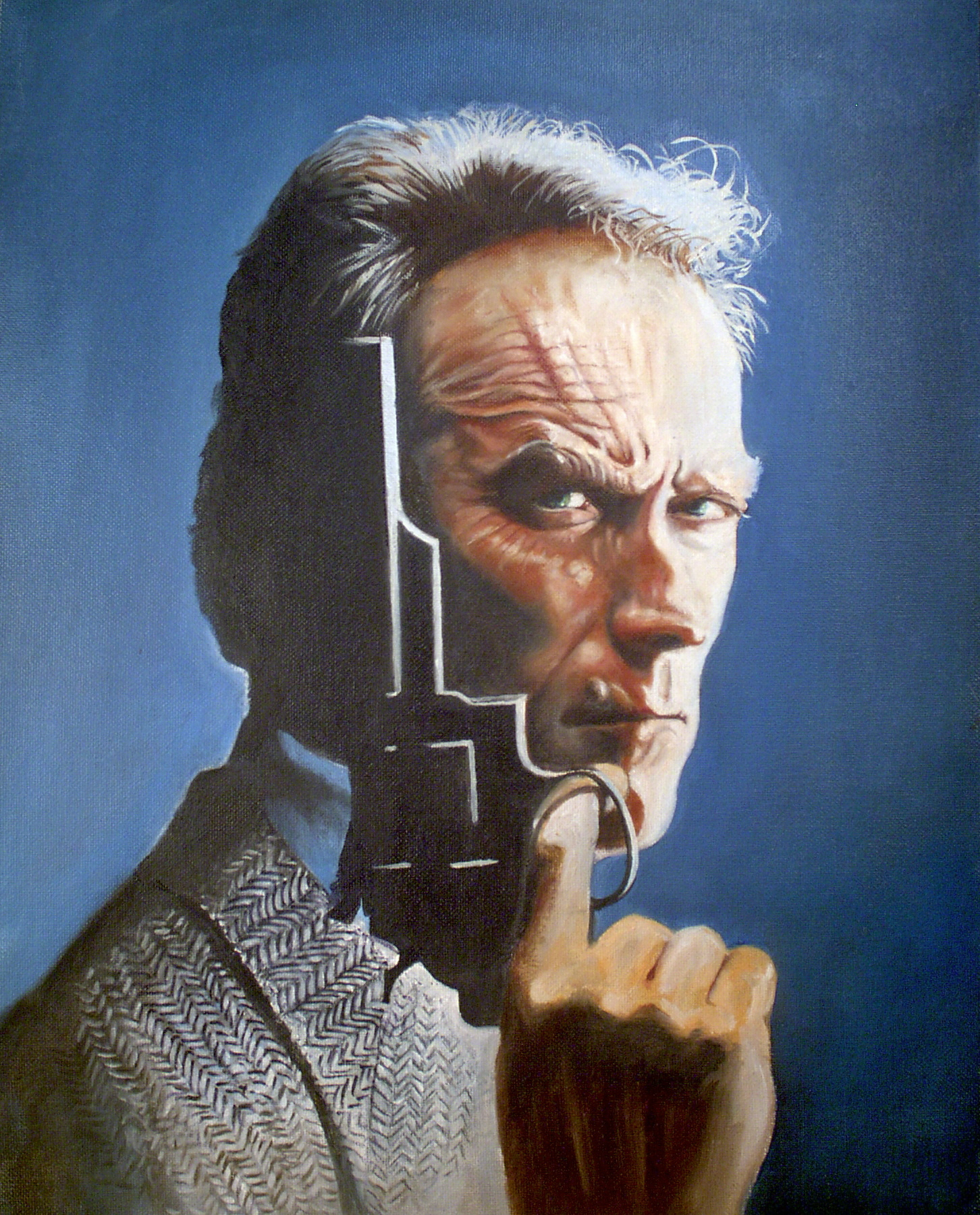 1452x1800 Clint Eastwood As Dirty Harry Oldman1948 Foundmyself - Dirty Harry Painting