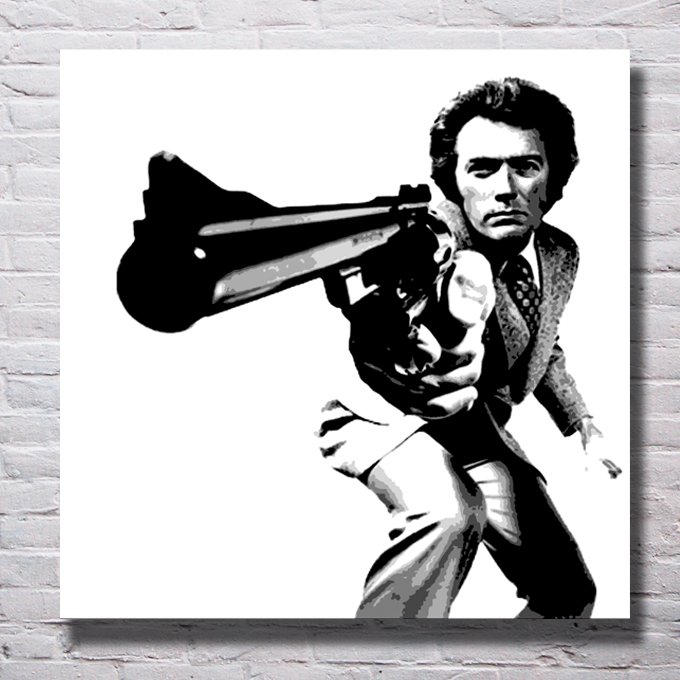 680x680 Clint Eastwood In Dirty Harry Arty Icons - Dirty Harry Painting