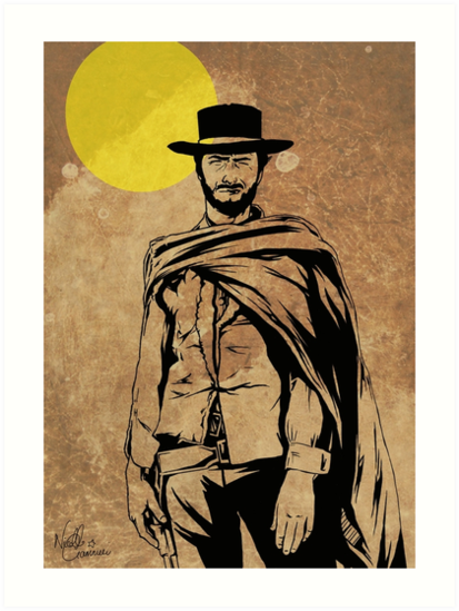 413x549 Cowboy Legend - Dirty Harry Painting
