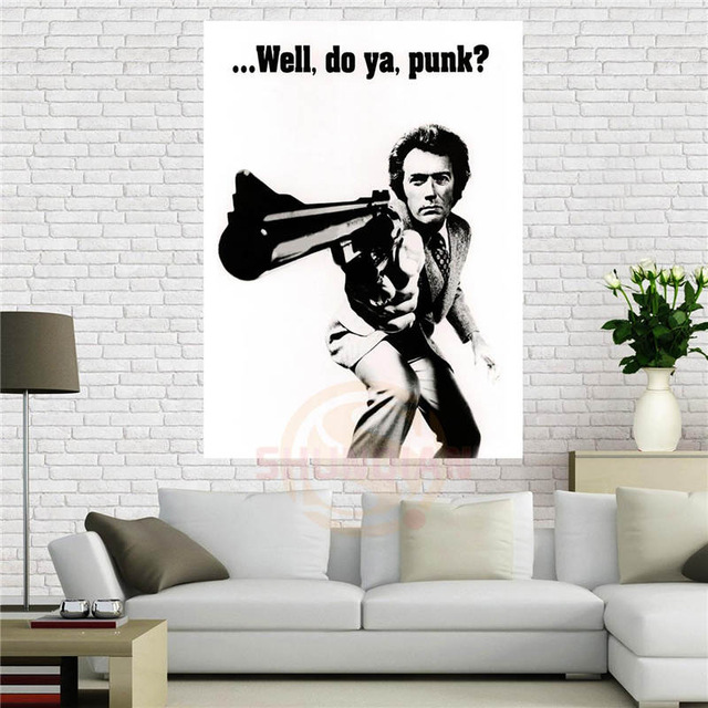 640x640 Custom Canvas Poster Clint Eastwood Dirty Harry Movie Gun Shot - Dirty Harry Painting