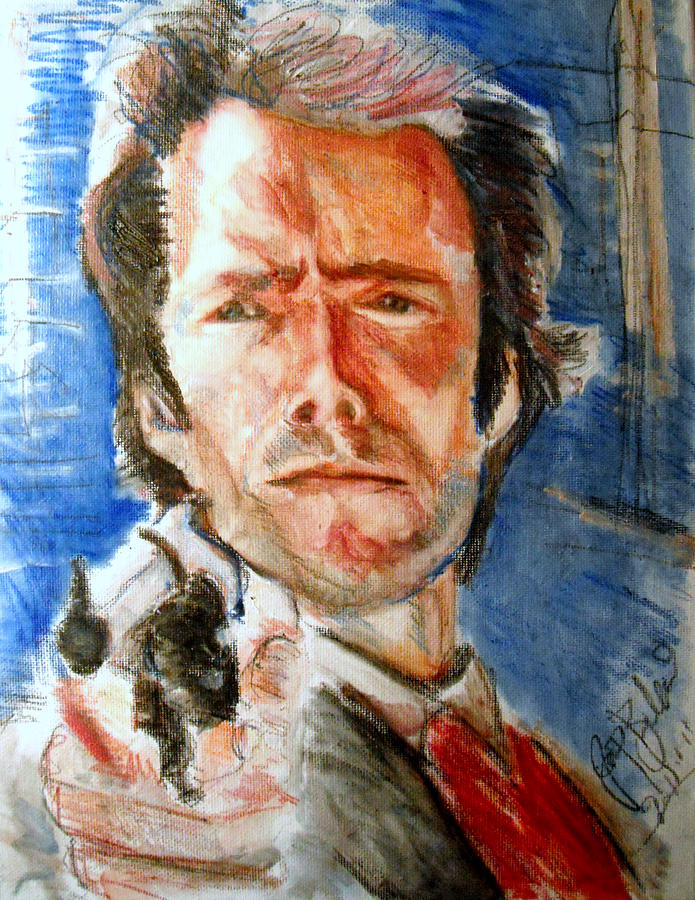695x900 Dirty Harry Painting By Jon Baldwin Art - Dirty Harry Painting
