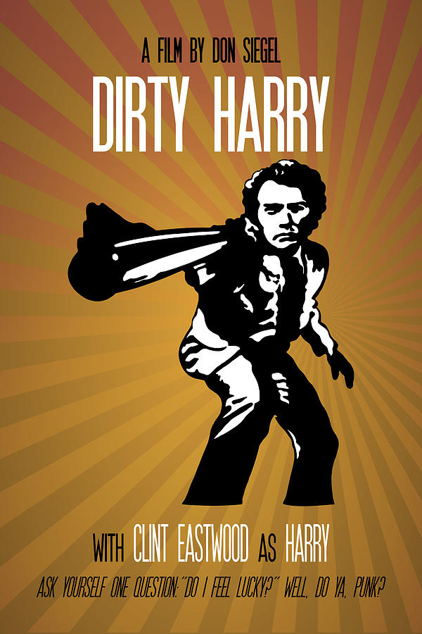 600x900 Dirty Harry Poster Clint Eastwood Quote - Dirty Harry Painting