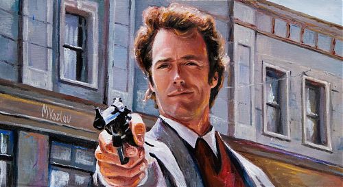 500x273 Movie Legends - Dirty Harry Painting