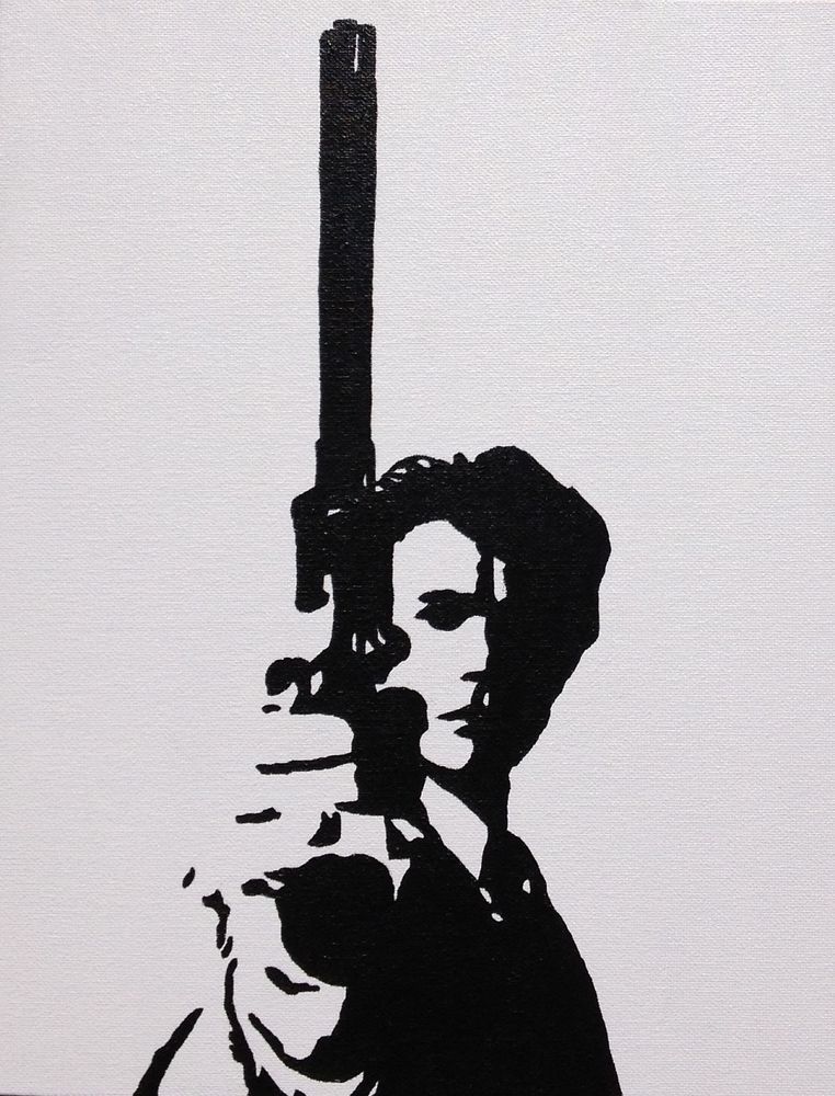 762x1000 Clint Eastwood In Dirty Harry Original Pop Art Acrylic Painting - Dirty Harry Painting