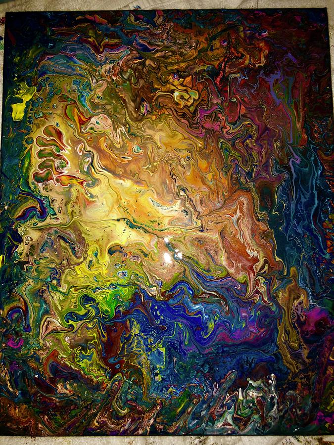 675x900 Acrylic Dirty Pour Painting By Christine Brown - Dirty Painting