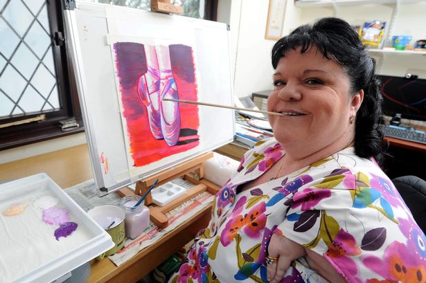 615x409 Disabled Businesswoman Turns Talents To Mouth Painting - Disabled Artists Painting