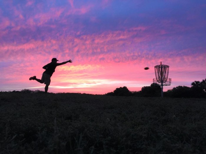 700x525 Disc Golf Pic Kris Morita - Disc Golf Painting