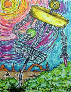 236x305 Disc Golf Art, From An Unknown Artist From The Middle Ages - Disc Golf Painting