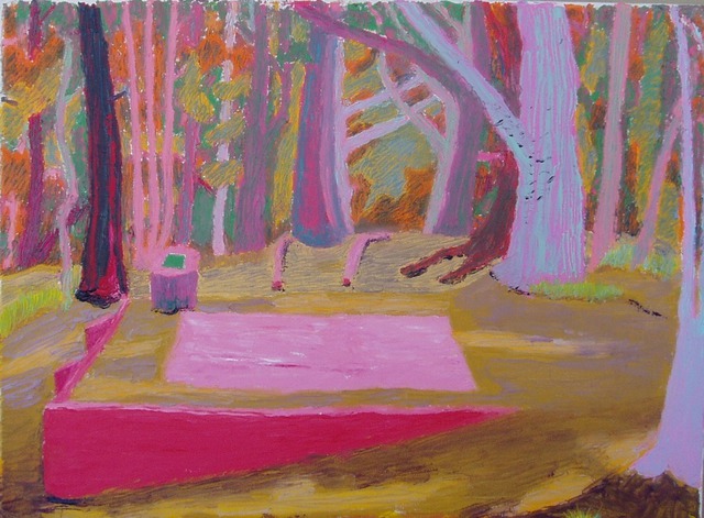 640x471 Dotwillie Comdot Artwork Hole 14 From A Distance Disc Golf - Disc Golf Painting