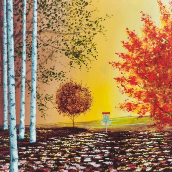 600x600 Red Birch Painting Eagle Mill Disc Golf - Disc Golf Painting