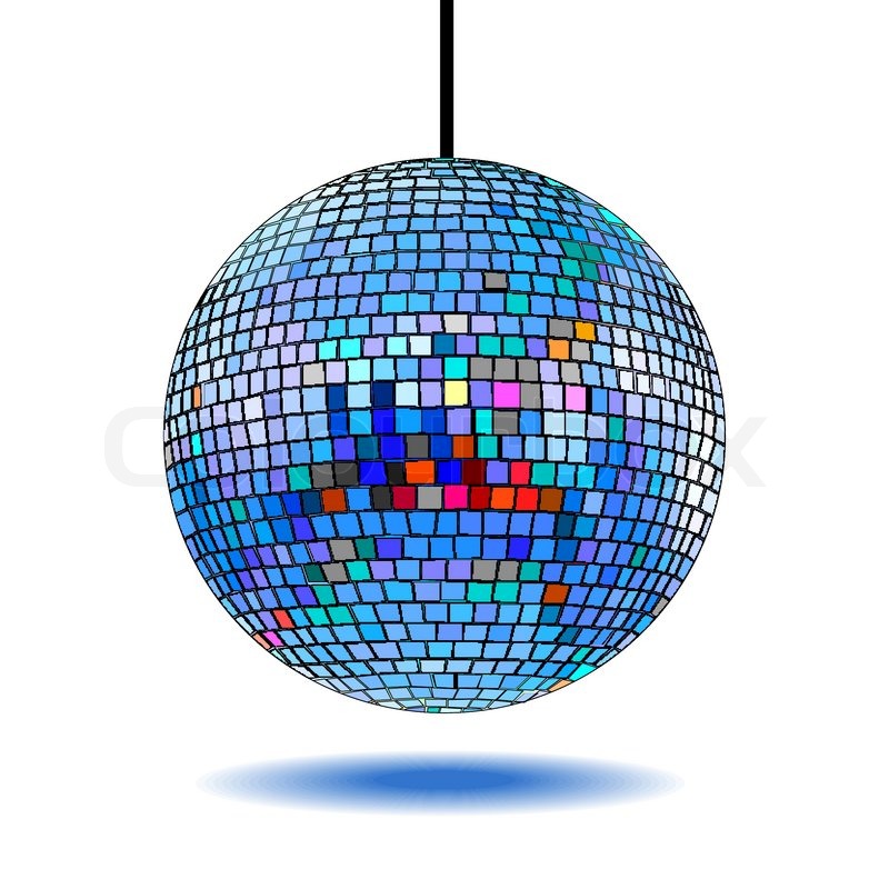 800x800 Mirror Disco Ball Vector Illustration Eps10. Transparent Objects - Disco Ball Painting