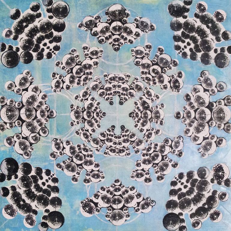 770x770 Saatchi Art Disco Ball Collage Painting Collage By Jamie Story - Disco Ball Painting