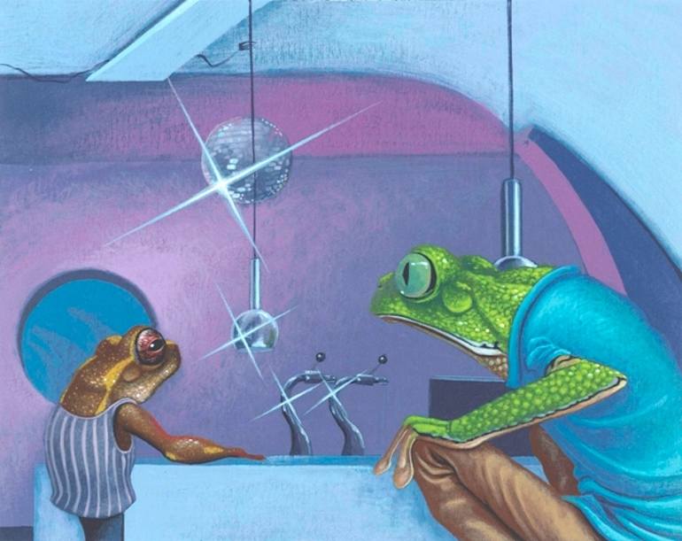 770x611 Saatchi Art Disco Ball Painting By Jasper Oostland - Disco Ball Painting