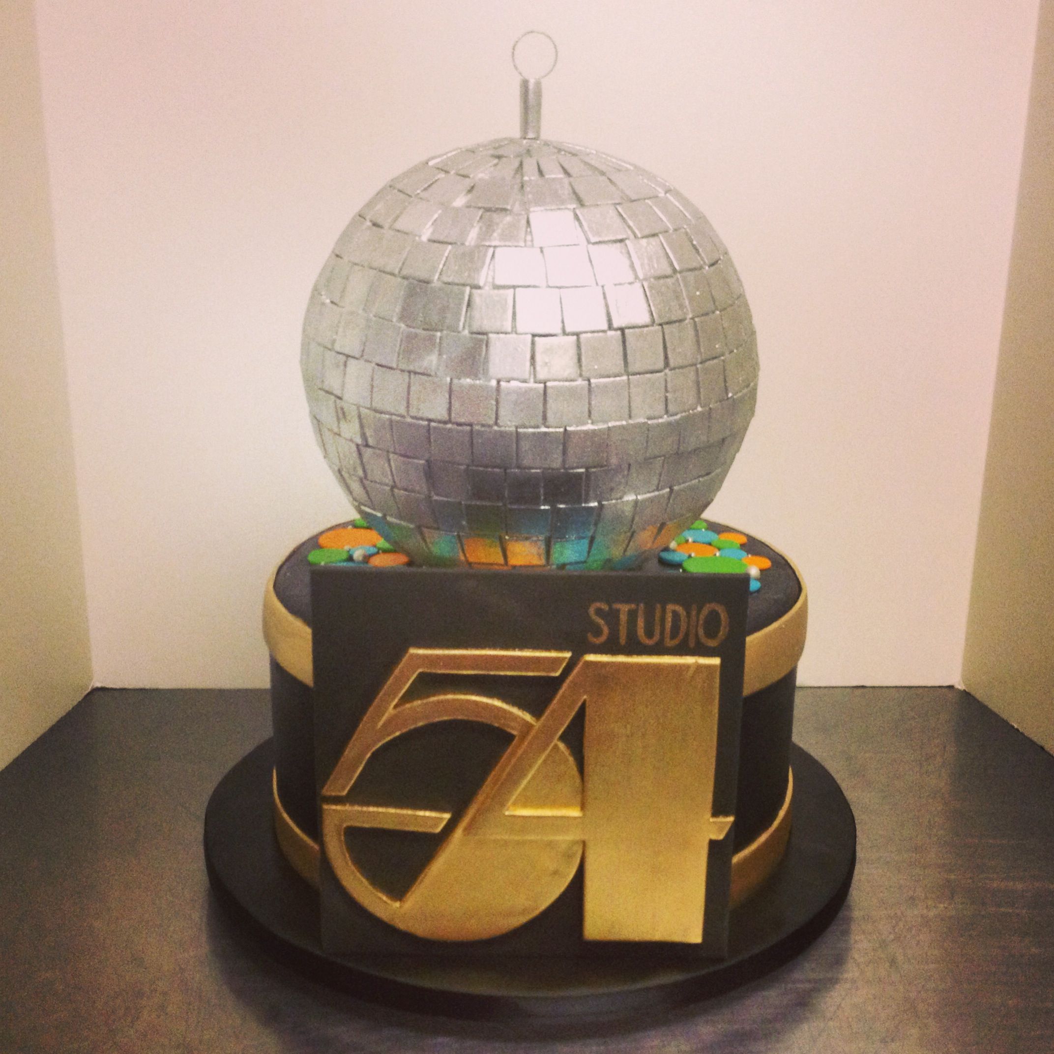 2144x2144 Studio 54 Birthday Cake! Hand Painted In Silver The Disco Ball - Disco Ball Painting