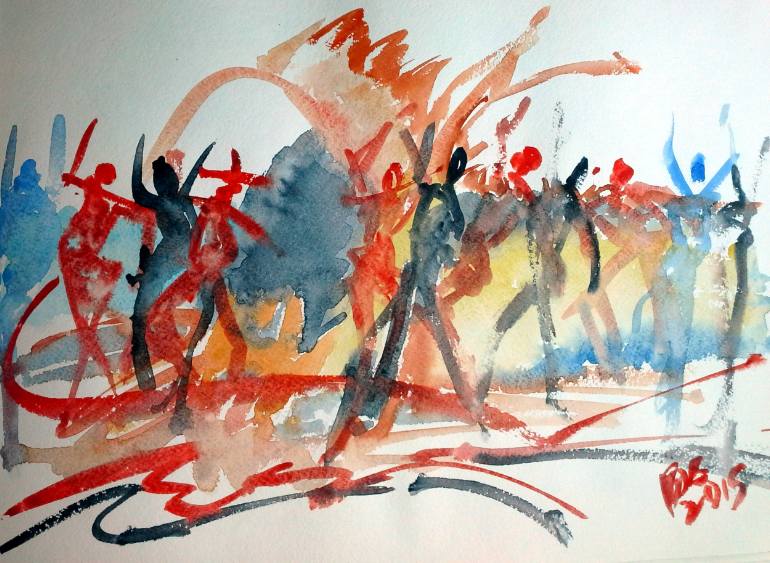 770x563 Saatchi Art Disco Painting By Bob Usoroh - Disco Painting