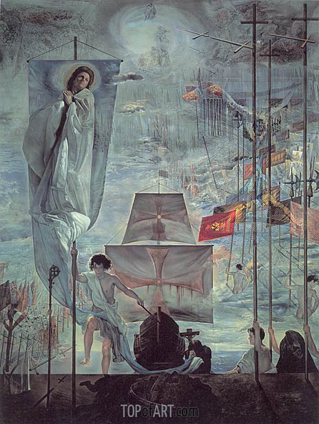 463x615 The Discovery Of America By Christopher Columbus Dali Painting - Discovery Painting