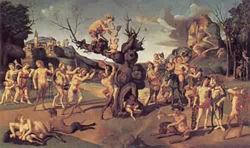 500x296 The Discovery Of Honey By Bacchus About 1499 Painting Piero Di - Discovery Painting