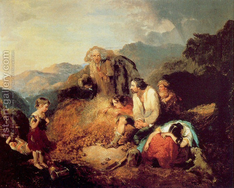800x643 The Discovery Of The Potato Blight Daniel Macdonald Reproduction - Discovery Painting