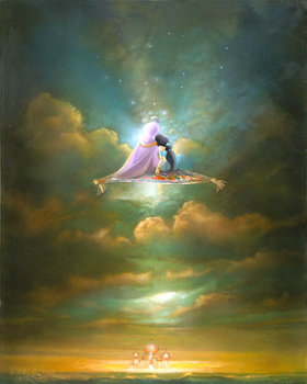 280x350 Endless Diamond Sky Aladdin Disney Art - Disney Aladdin Painting