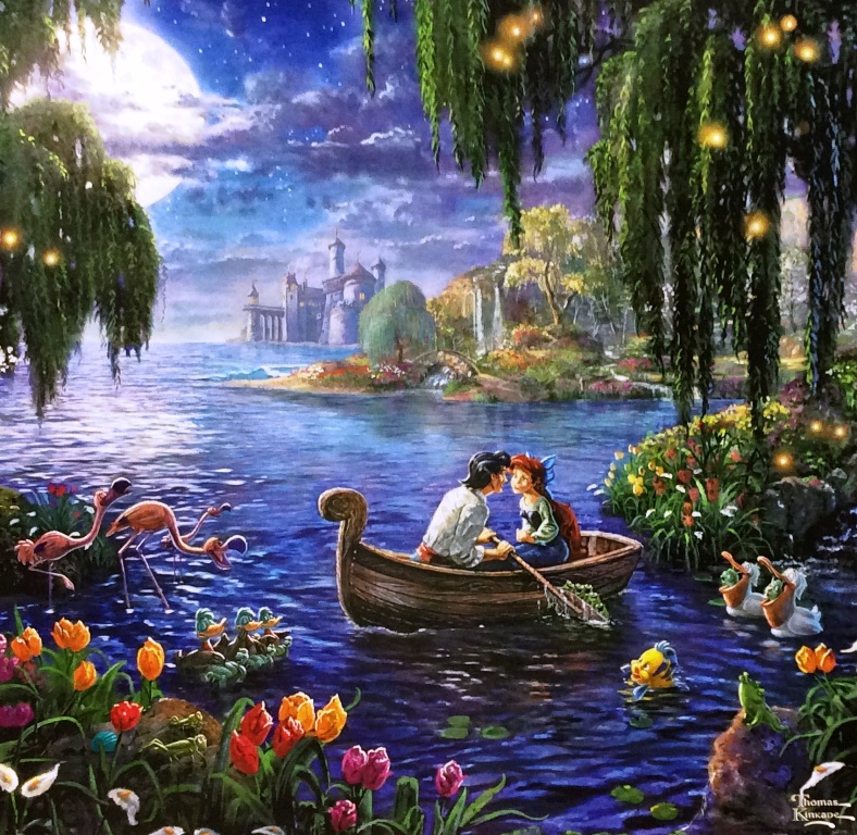 788x768 Kinkade Fine Art Lithoprint Disney Ariel - Disney Ariel Painting