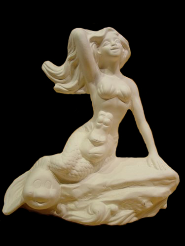 375x500 Stone Cold Ceramics Ready To Paint Ceramic Bisque Ariel - Disney Ariel Painting