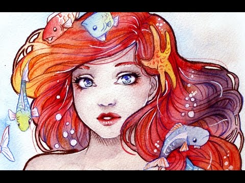 480x360 Watercolors Tips And Tricks - Disney Ariel Painting