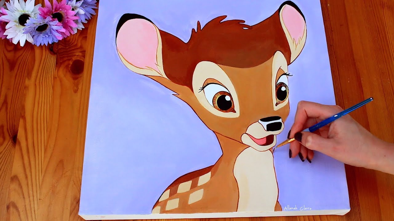 1280x720 Painting Bambi Disney Art - Disney Art Painting