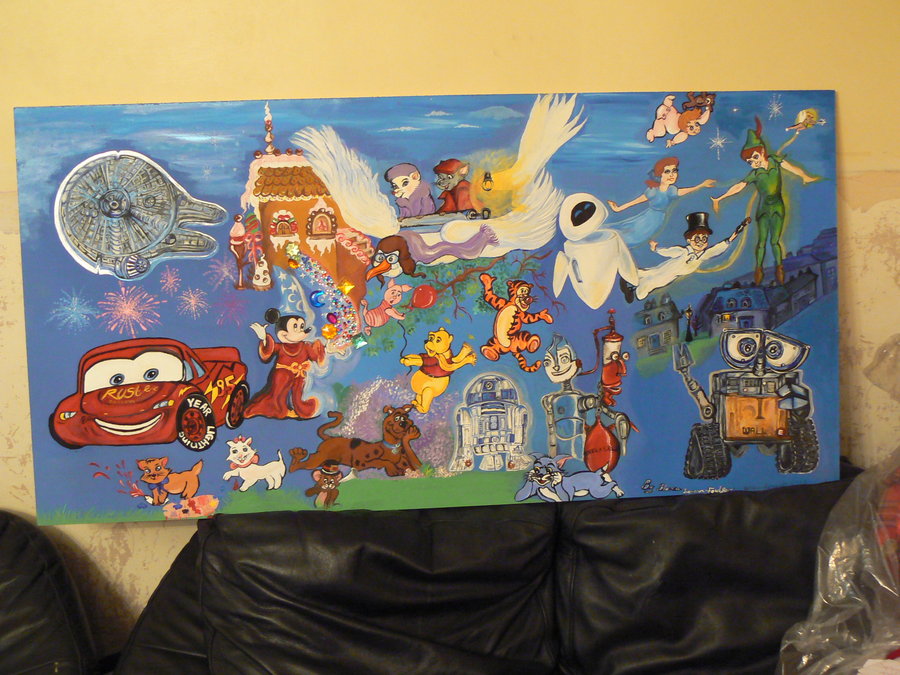 900x675 Painting Disney Characters Artist Bianca Foulser By Artist4860 - Disney Art Painting