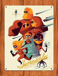 230x300 Tin Sign The Incredibles Disney Art Painting Ride Poster Ebay - Disney Art Painting