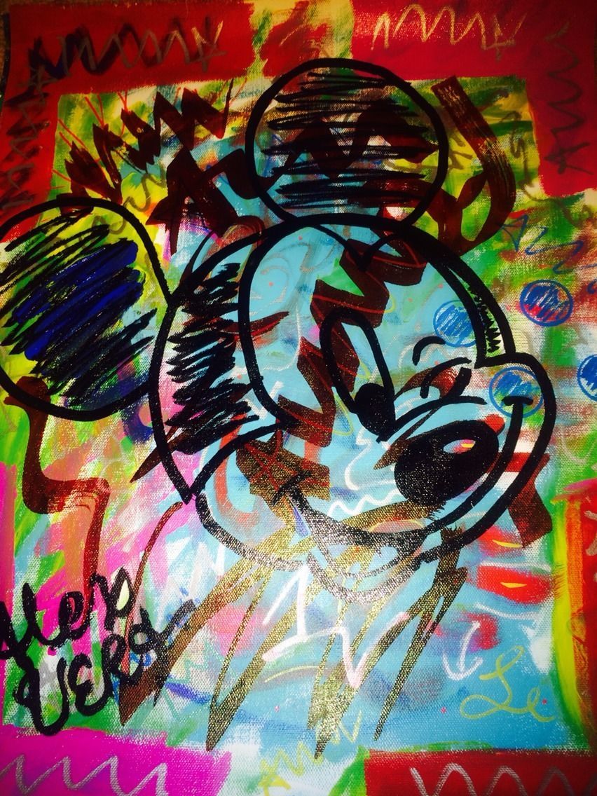 852x1136 Mickey Mouse Pop Art Disney Art.jpg (Alex Vera) - Disney Art Painting