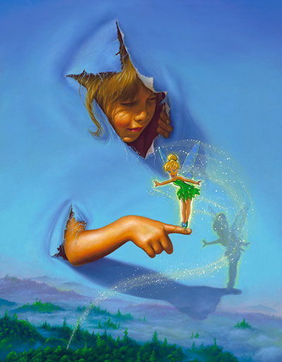 400x513 Disney Fine Art - Disney Art Painting