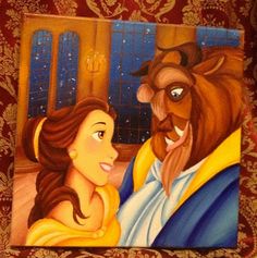 236x237 Beauty And The Beast Enchanted Rose, Oil Painting - Disney Beauty And The Beast Painting