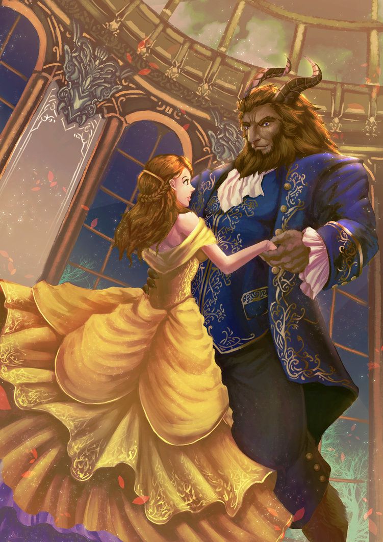 751x1063 Beauty And The Beast Fanart By Lander - Disney Beauty And The Beast Painting