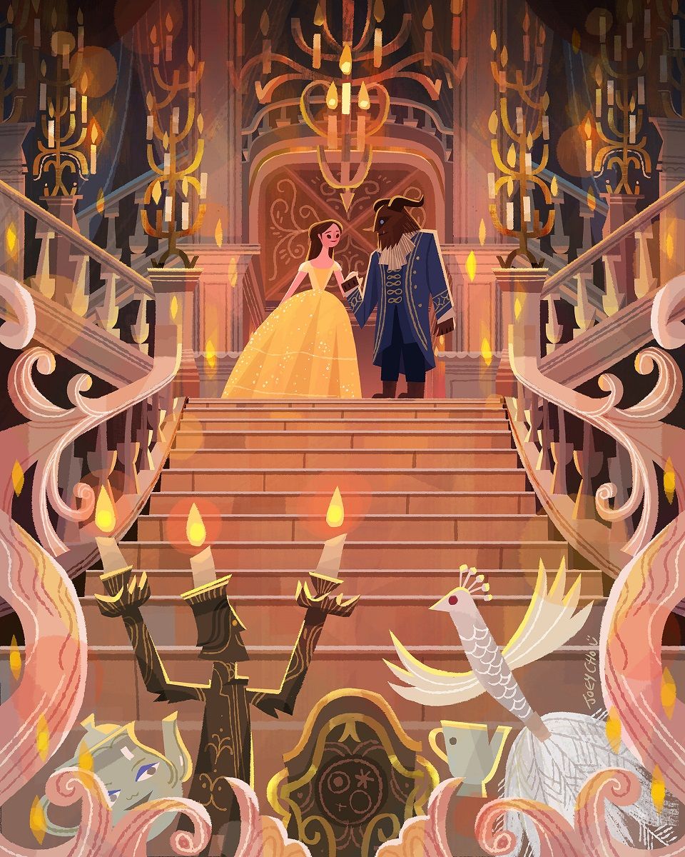 960x1200 Exclusive Enchanting Beauty And The Beast Art From Our Gallery - Disney Beauty And The Beast Painting