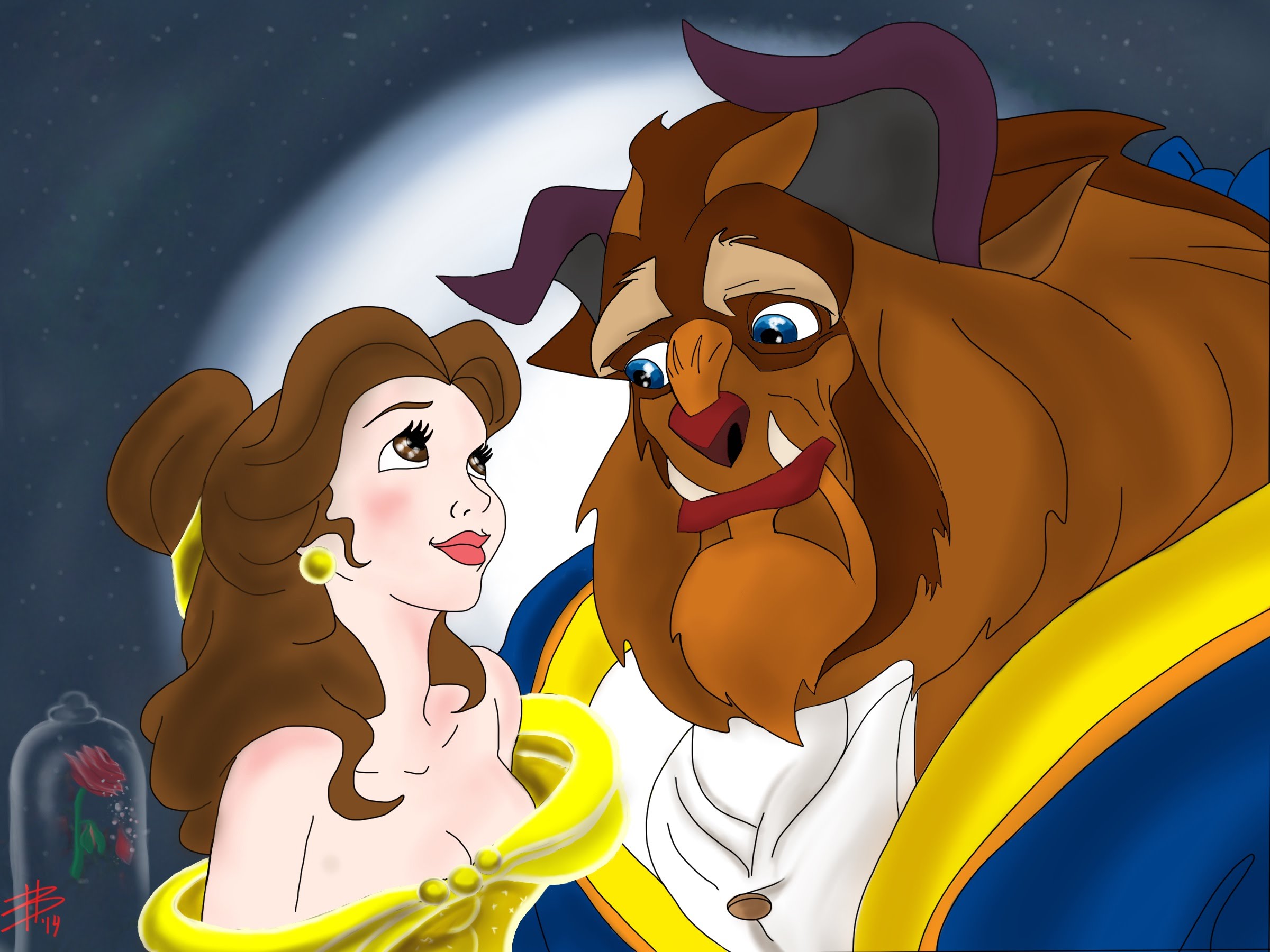 Speed Painting - Disney Beauty And The Beast Painting. 