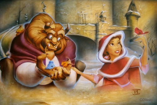 500x336 Beauty And The Beast Noah Fine Art - Disney Beauty And The Beast Painting