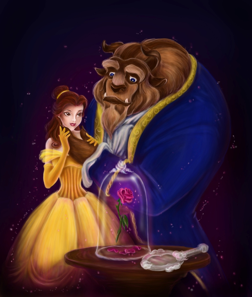 868x1022 Batb - Disney Beauty And The Beast Painting